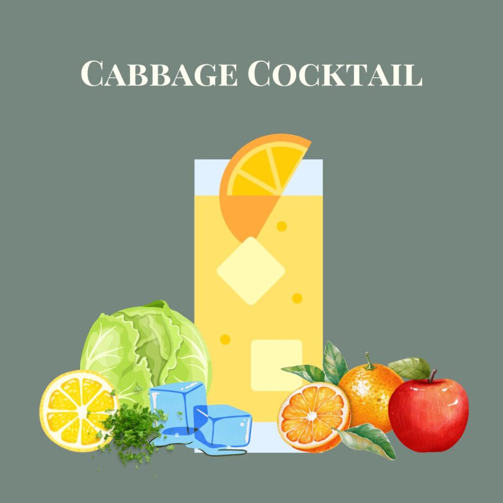 Cabbage cocktail, a morning detox juice