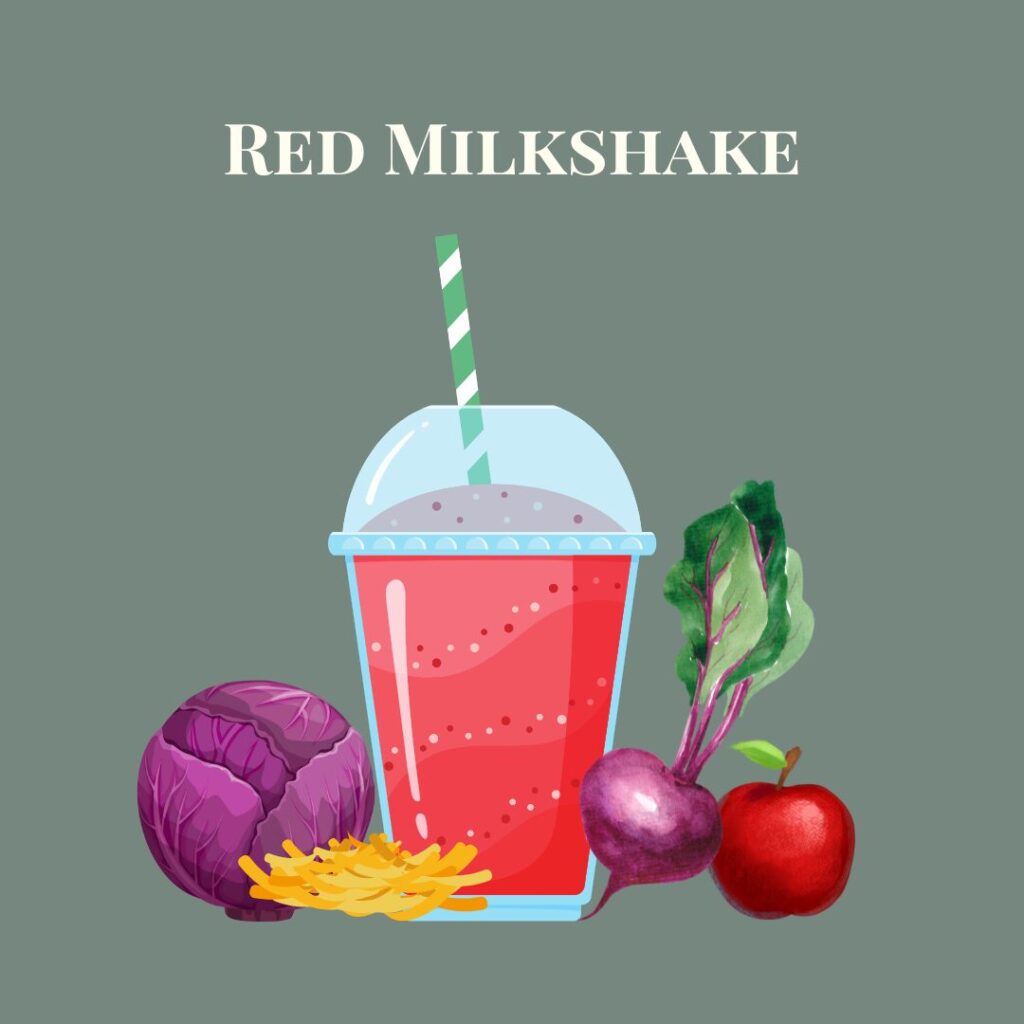 Red Milkshake, red morning juice, red detox drink